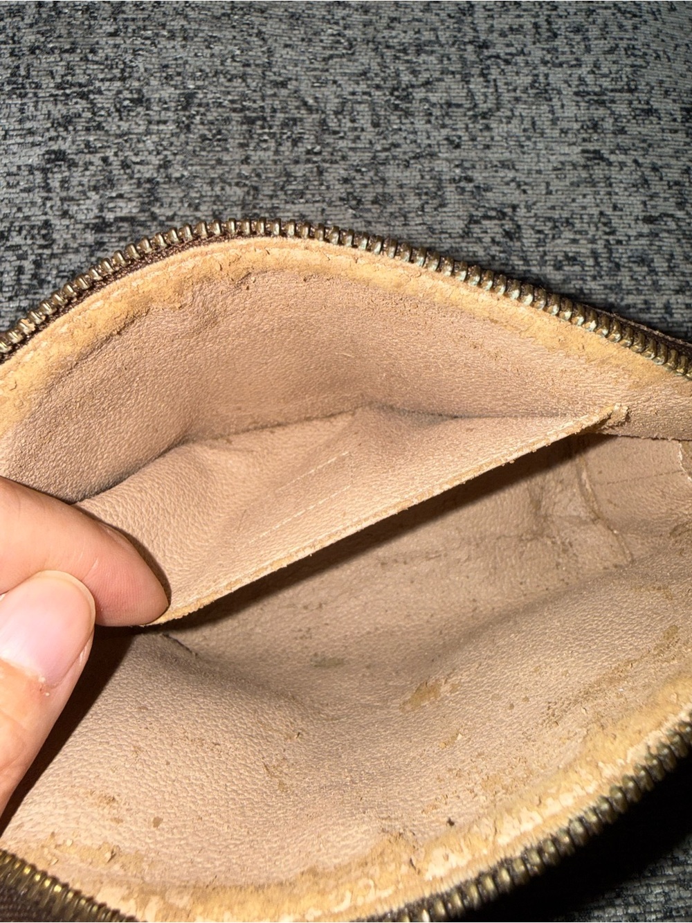 Louis Vuitton Monogram Coated Canvas Pouch in Brown and Gold - Picture 6 of 7
